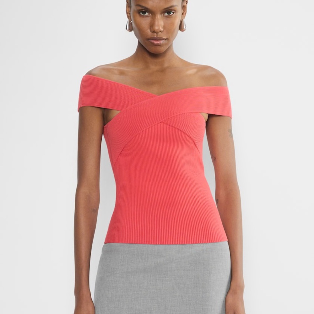 Babaton Rouge Red Knit Top